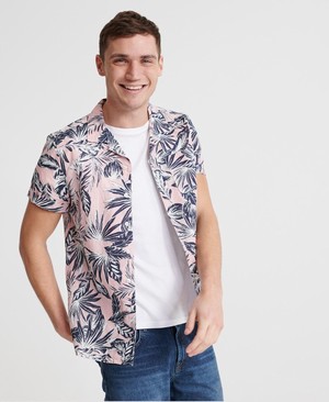 Superdry Edit Cabana Férfi Rövid Ujjú Ing Rózsaszín | VUIGJ0458